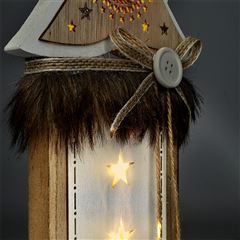 Solight vianočná LED drevená dekorácia, stromček, 2x AA