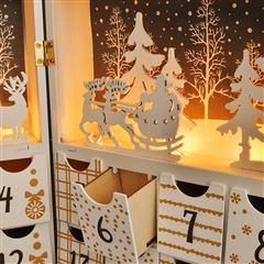 Solight LED adventný kalendár - kniha, 8x LED, 40x30cm, 2x AAA