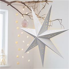 Solight LED vianočná hviezda, závesná, 60cm, 20x LED, časovač, 2x AA