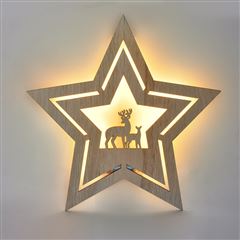 Solight LED nástenná dekorácia vianočná hviezda, 24x LED, 2x AA