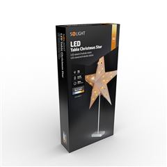 Solight LED vianočná hviezda stolná, 10x LED, 3x AA