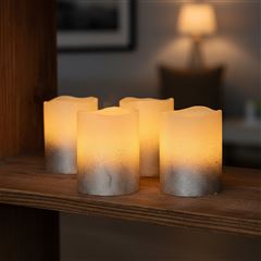 Solight sada LED sviečok s časovačom, 4ks, 6,5cm, batéria CR2032 súčasťou