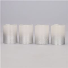 Solight sada LED sviečok s časovačom, 4ks, 6,5cm, batéria CR2032 súčasťou