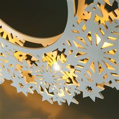 Solight LED drevený vianočný veniec, 10x LED, biela, 30cm, časovač, 2x AA