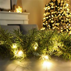 Solight LED vianočná girlanda s ihličím, 7m, 112x LED, časovač, 230V, IP44