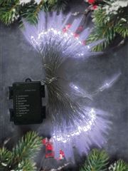 Solight LED vonkajšie cencúle, 50LED, časovač, 8 funkcií, IP44, 3xAA batérie