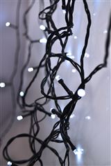 Solight LED vianočná reťaz, 3m, 20xLED, 3x AA, biele svetlo, zelený kábel