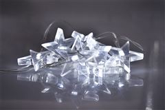 Solight LED vianočná reťaz, hviezdy, 1,5m, 10x LED, 2x AA, biele svetlo