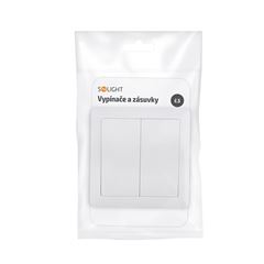 Solight vypínač Slim č. 5 sériový - lustrový, biely