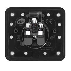 Solight vstavaná podlahová zásuvka, IP55, matná čierna, obdĺžnikové viečko