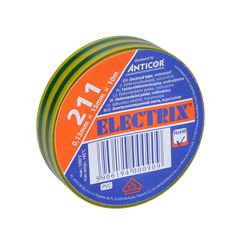 Solight izolačná páska, 15mm x 0,13mm x 10m, žltozelená