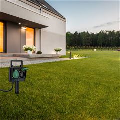 Solight záhradný stĺpik IP44, 2 zásuvky, gumový kábel 1,5m