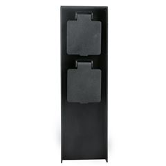 Solight záhradný stĺpik IP44, hliník, 2 zásuvky, čierny