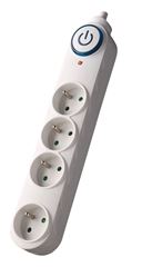 Solight prepäťová ochrana, 150J, 4 zásuvky, 3m, biela