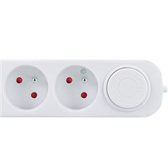 Solight predlžovací prívod 3 zásuvky, USB A+C 20W PD, 5m, 3 x 1mm2, biely, vypínač