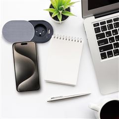 Solight 1z + USB A+C 20W PD vstavaná zásuvka s posuvným viečkom, 2m, strieborná