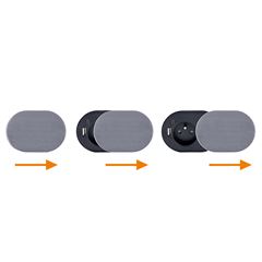 Solight 1z + USB A+C 20W PD vstavaná zásuvka s posuvným viečkom, 2m, strieborná