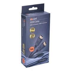 Solight HDMI kábel s Ethernetom, HDMI 1.4 A konektor - HDMI 1.4 A konektor, blister, 5m