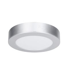 Solight LED mini panel kúpeľňový 2v1, 3CCT, podhľadový / prisadený, 12W, 1020lm, IP54, strieborna, okrúhly