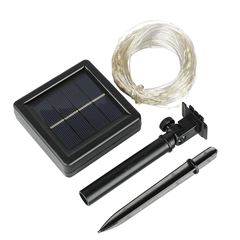 Solight LED solárna reťaz, 200LED, 22m, teplá biela