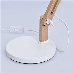 Solight stolná lampa Falun, E27, biela