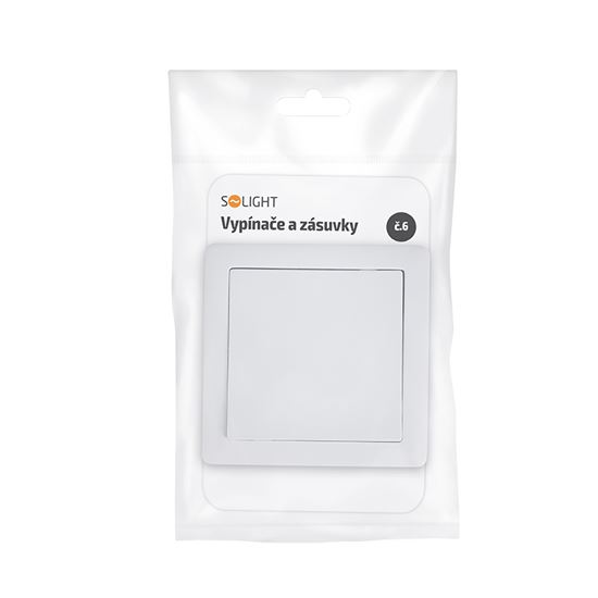 Solight vypínač Slim č. 6 striedavý - schodiskový, biely