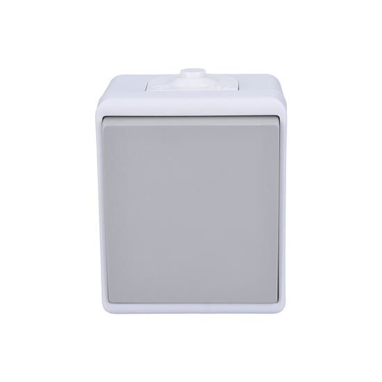 Solight vypínač do vlhka IP54, č. 1 jednopólový, sivý