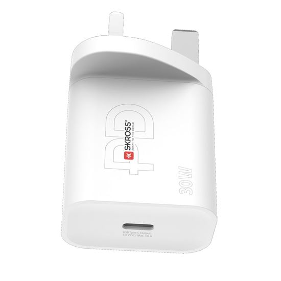 SKROSS USB-C nabíjací adaptér Power Charger 30W UK, Power Delivery, typ G