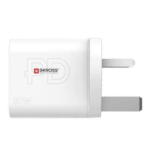 SKROSS USB-C nabíjací adaptér Power Charger 30W UK, Power Delivery, typ G