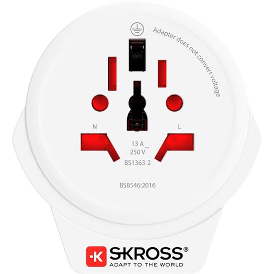 SKROSS cestovný adaptér Europe USB pre cudzincov v SR, USB-A 12W, typ E/F