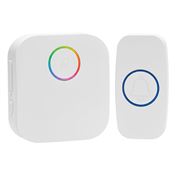 Solight bezdrôtový zvonček, do zásuvky, 180m, biely, learning code