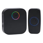 Solight bezdrôtový zvonček, do zásuvky, 180m, čierny, learning code