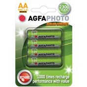 AgfaPhoto nabíjacie NiMH batérie AA, 2300mAh, blister 4ks