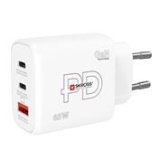 SKROSS USB A+C nabíjací adaptér Power Charger 65W GaN EU, Power Delivery, typ C