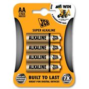 JCB SUPER alkalická batéria LR06, blister 4 ks