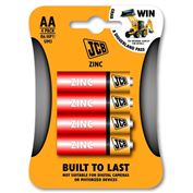 JCB zinko-chloridová batéria R06, blister 4 ks