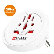 SKROSS cestovný adaptér Europe pre cudzincov v SR, 50-pack, typ E/F