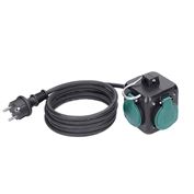 Solight predlžovací prívod kocka 5m, 3 zásuvky IP44, 3 x 1.5mm2, kábel guma H05RR-F