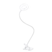 Solight LED stmievateľná stolná lampička s klipom biela, 300lm, nastaviteľná teplota svetla, USB