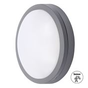 Solight LED vonkajšie osvetlenie so senzorom Siena, sivé, 20W, 1500lm, 4000K, IP54, 23cm