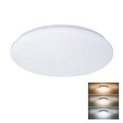 Solight LED stropné svietidlo PLAIN, 3CCT, 24W, 1920lm, 3000K, 4000K, 6000K, okrúhle, 38cm