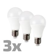 Solight LED žiarovka 3-pack, klasický tvar, 10W, E27, 3000K, 270°, 900lm, 3ks v baleniu