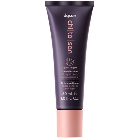 Dyson Chitosan Pre-style krém pre rovné až vlnité vlasy s ľahkou výživou, 30 ml