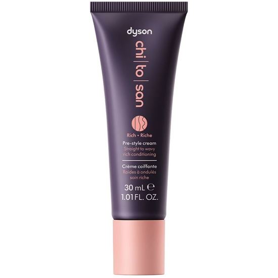 Dyson Chitosan Pre-style krém pre rovné až vlnité vlasy s bohatou výživou, 30 ml