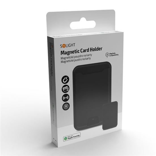 Solight magnetické puzdro na karty, MagSafe + Find My kompatibilné