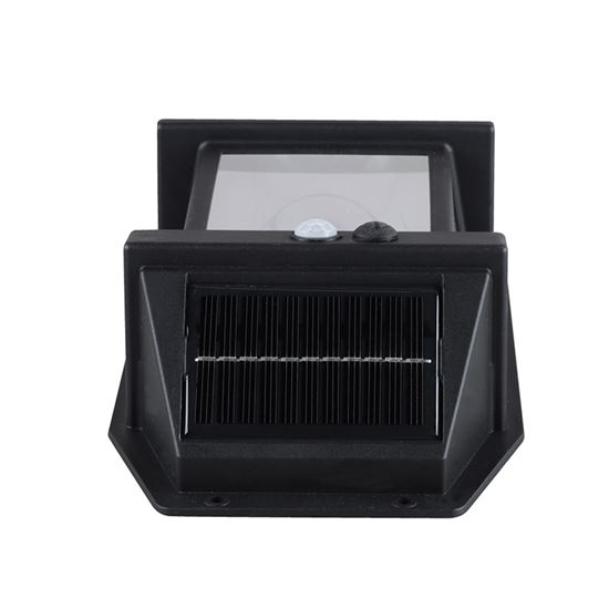Solight LED solárna lampáš nástenná, teplá biela, 12x17cm, čierna