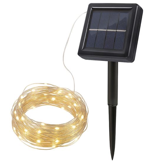 Solight LED solárna reťaz, 200LED, 22m, teplá biela