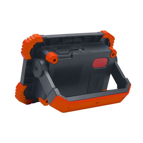 Solight LED reflektor, 10W, prenosný, nabijací, 1000lm, oranžovo-čierny