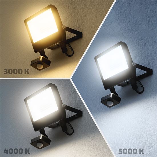Solight LED reflektor so senzorom TOP, 30W, max. 3900lm, 3CCT, voliteľný výkon 100/66%, IP65, rýchlospojka