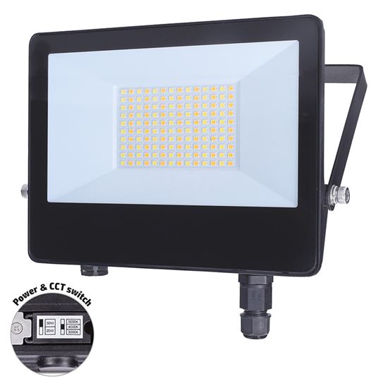 Solight LED reflektor TOP, 50W, max. 6500lm, 3CCT, voliteľný výkon 100/60%, IP65, rýchlokonektor